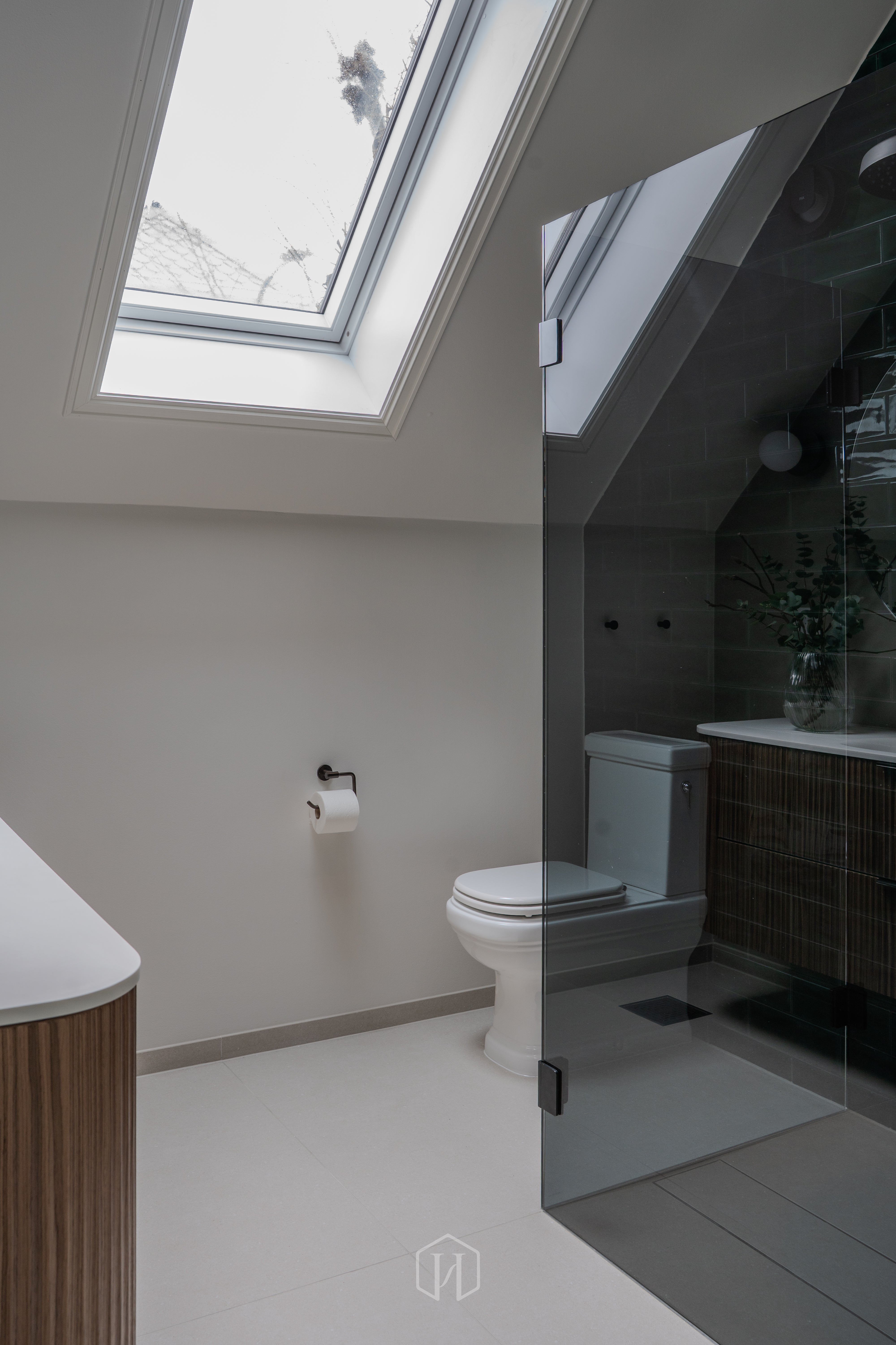 Moderne dusjsone med tonet glass fra House of Home i Stavanger