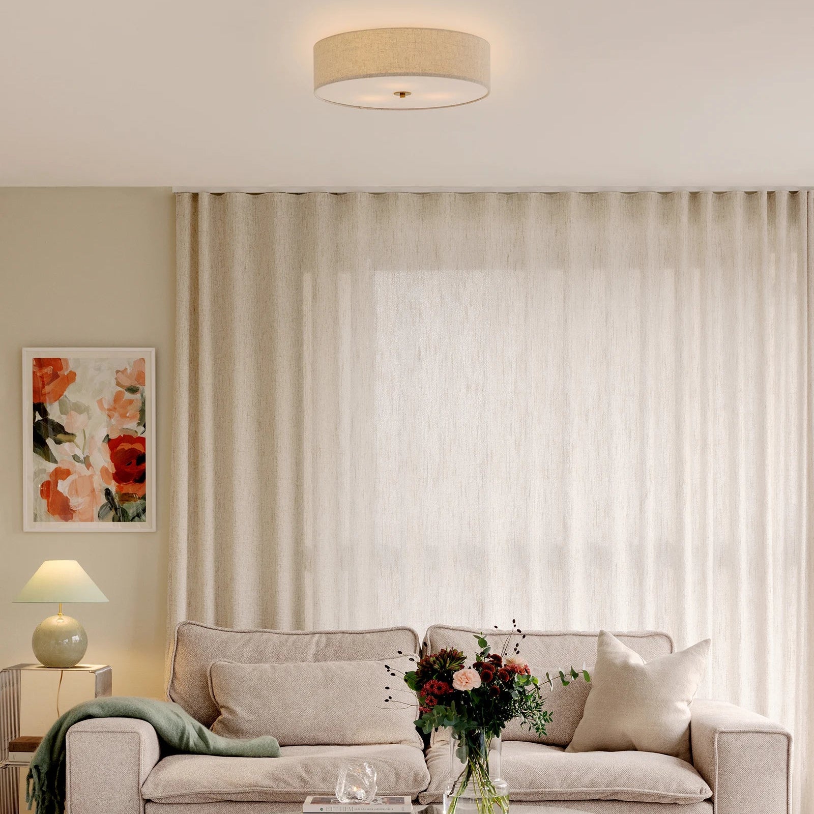 Taklampe Noah 35 Beige