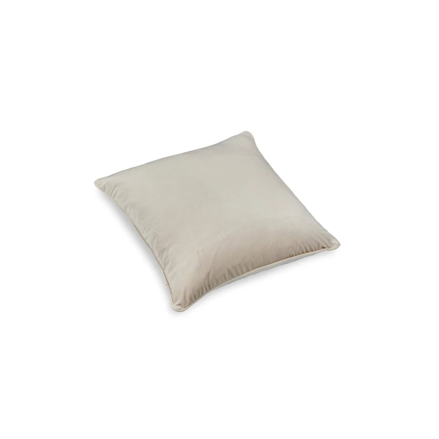 Pute 55 x 55 cm Velour Offwhite