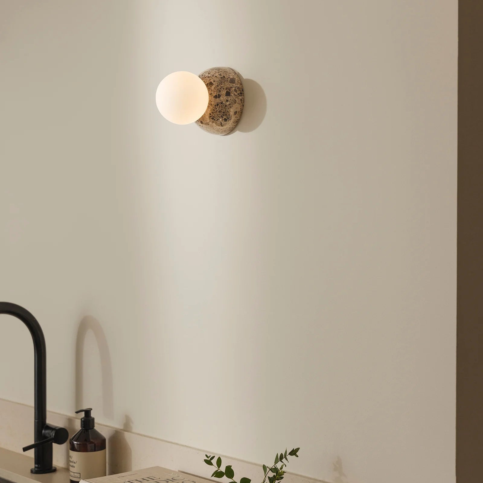 Vegglampe/taklampe Torrano 13 IP44 Brown Marble