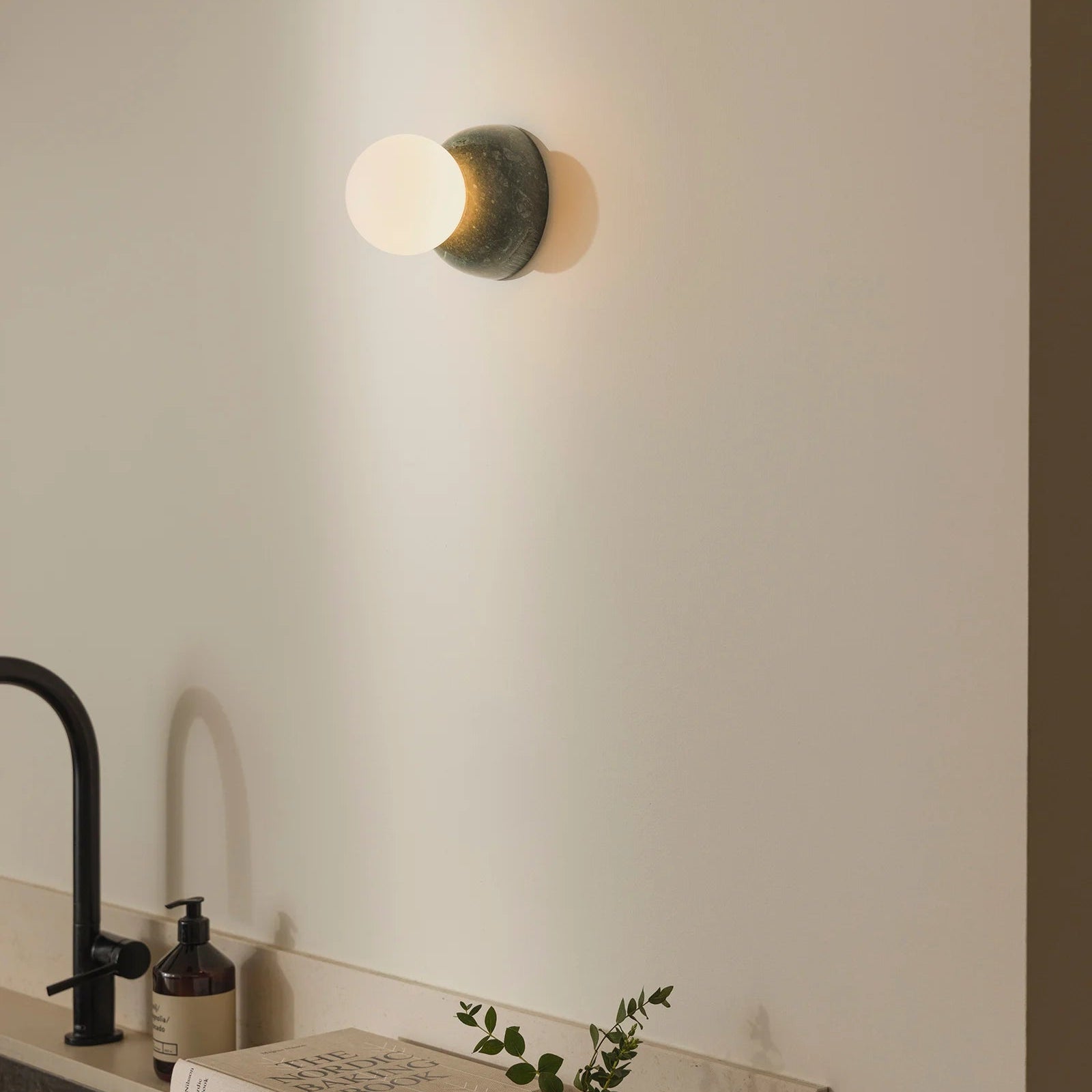 Vegglampe/taklampe Torrano 13 IP44 Dark Green Marble