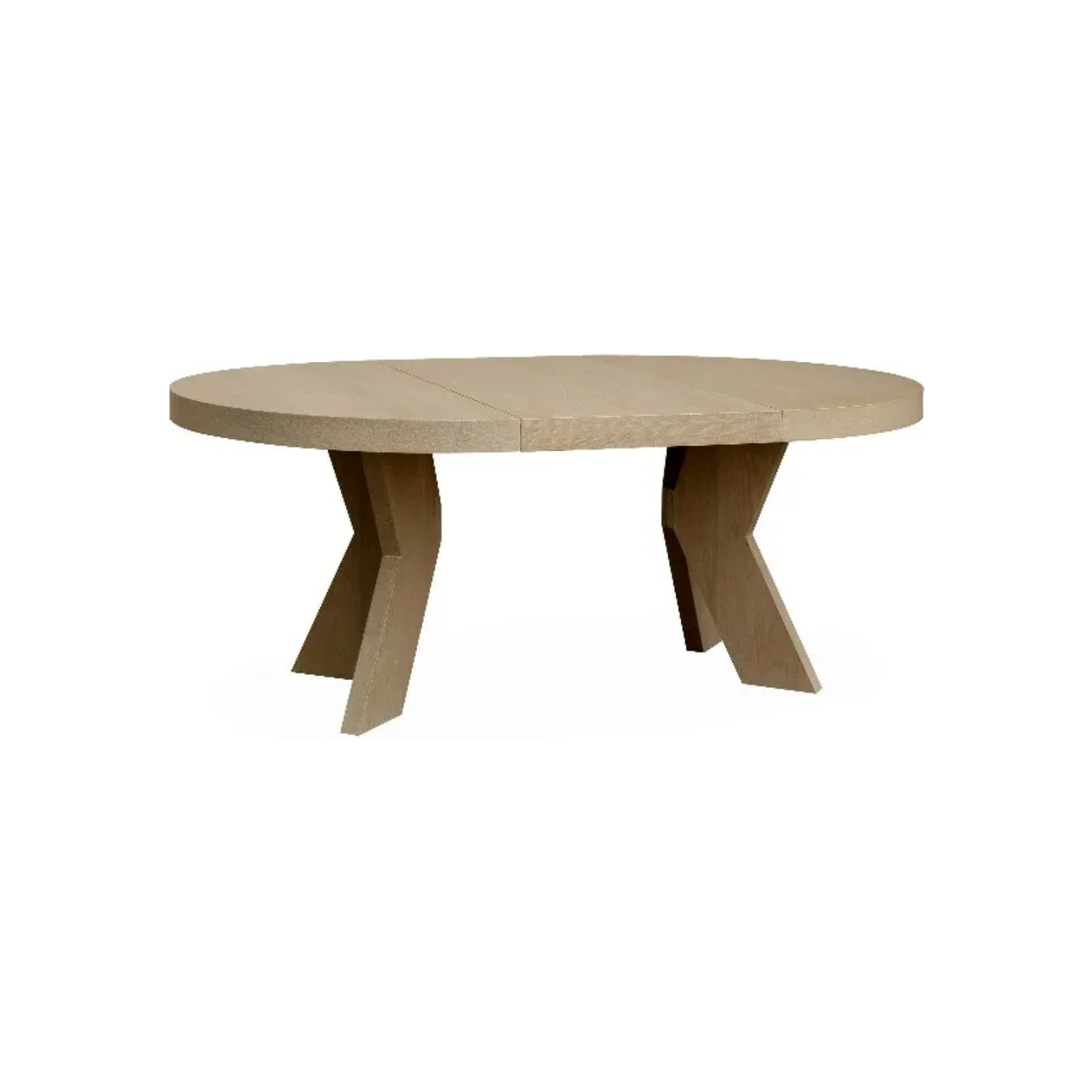 Spisebord Cleveland Ø125 x 75 cm Eik (med ileggsplater)