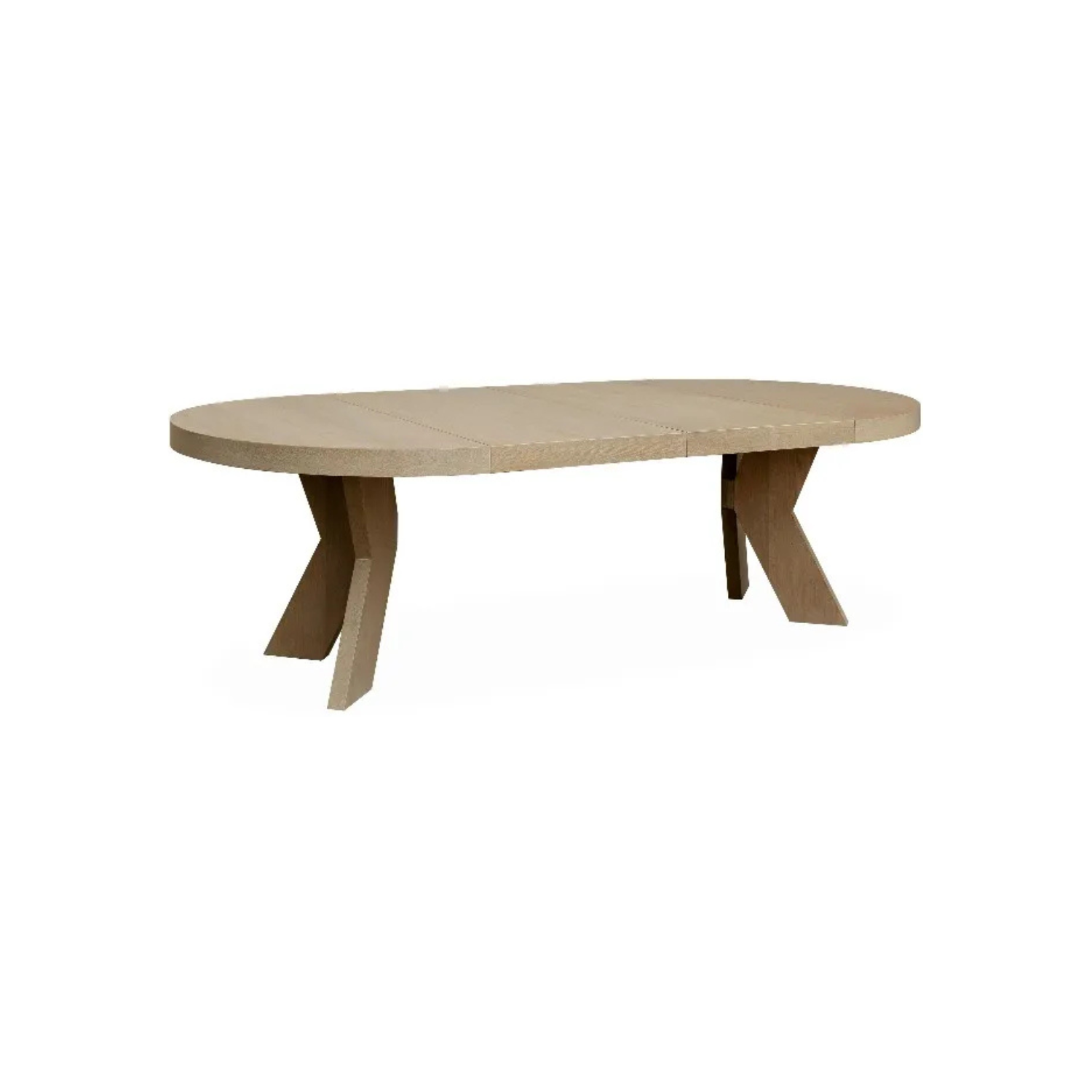 Spisebord Cleveland Ø125 x 75 cm Eik (med ileggsplater)