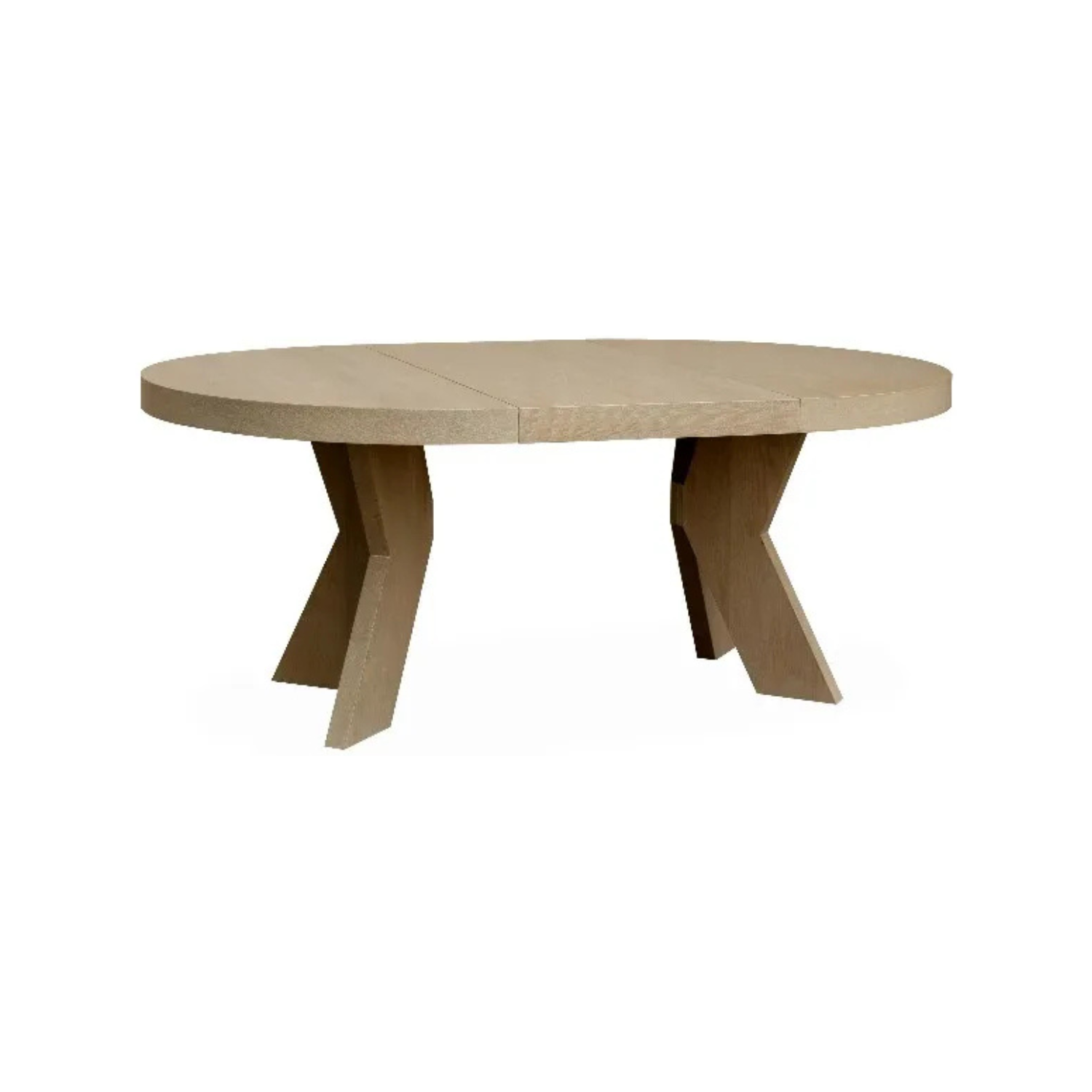 Spisebord Cleveland Ø135 x 75 cm Eik (med ileggsplater)