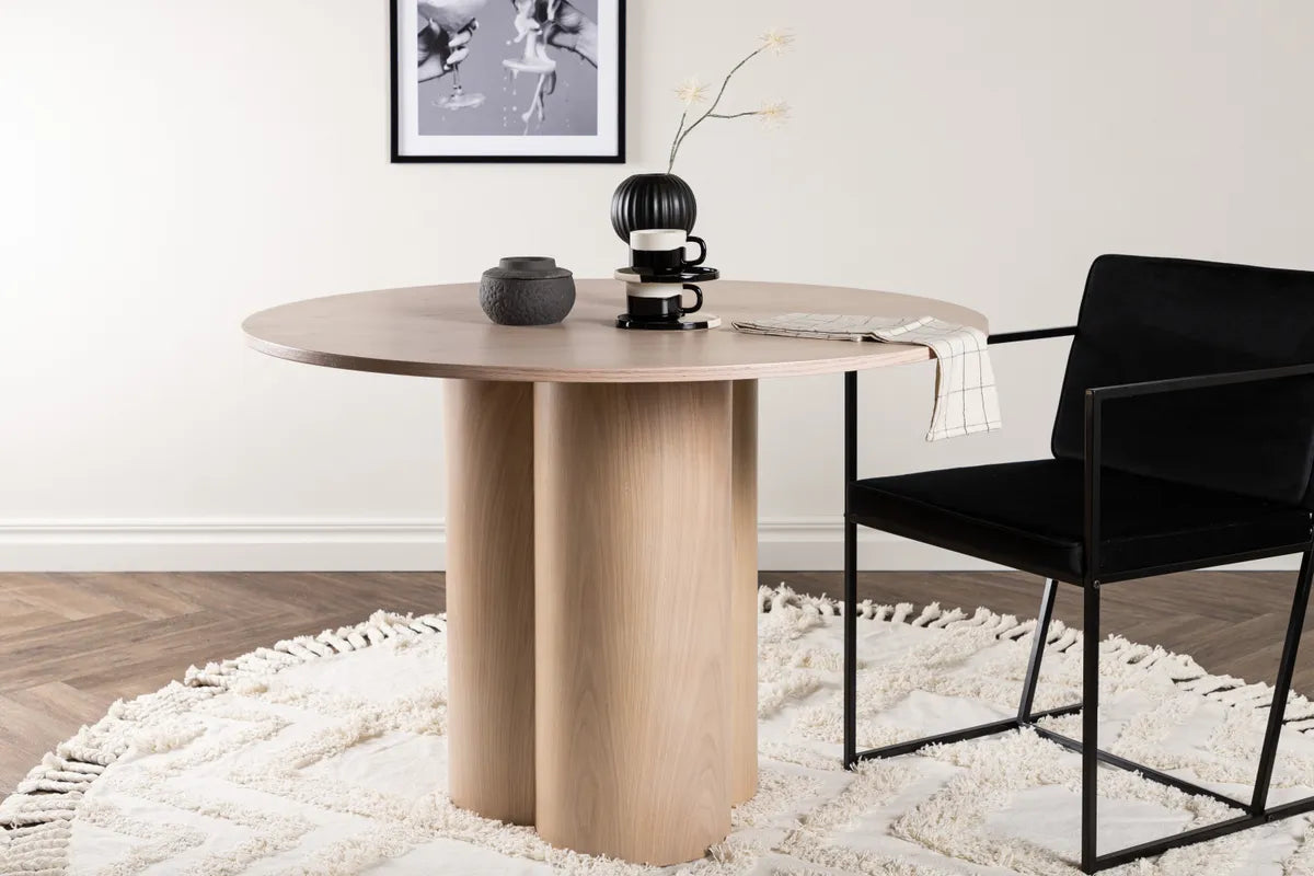 Spisebord Olivia Ø110 Hvit Eik