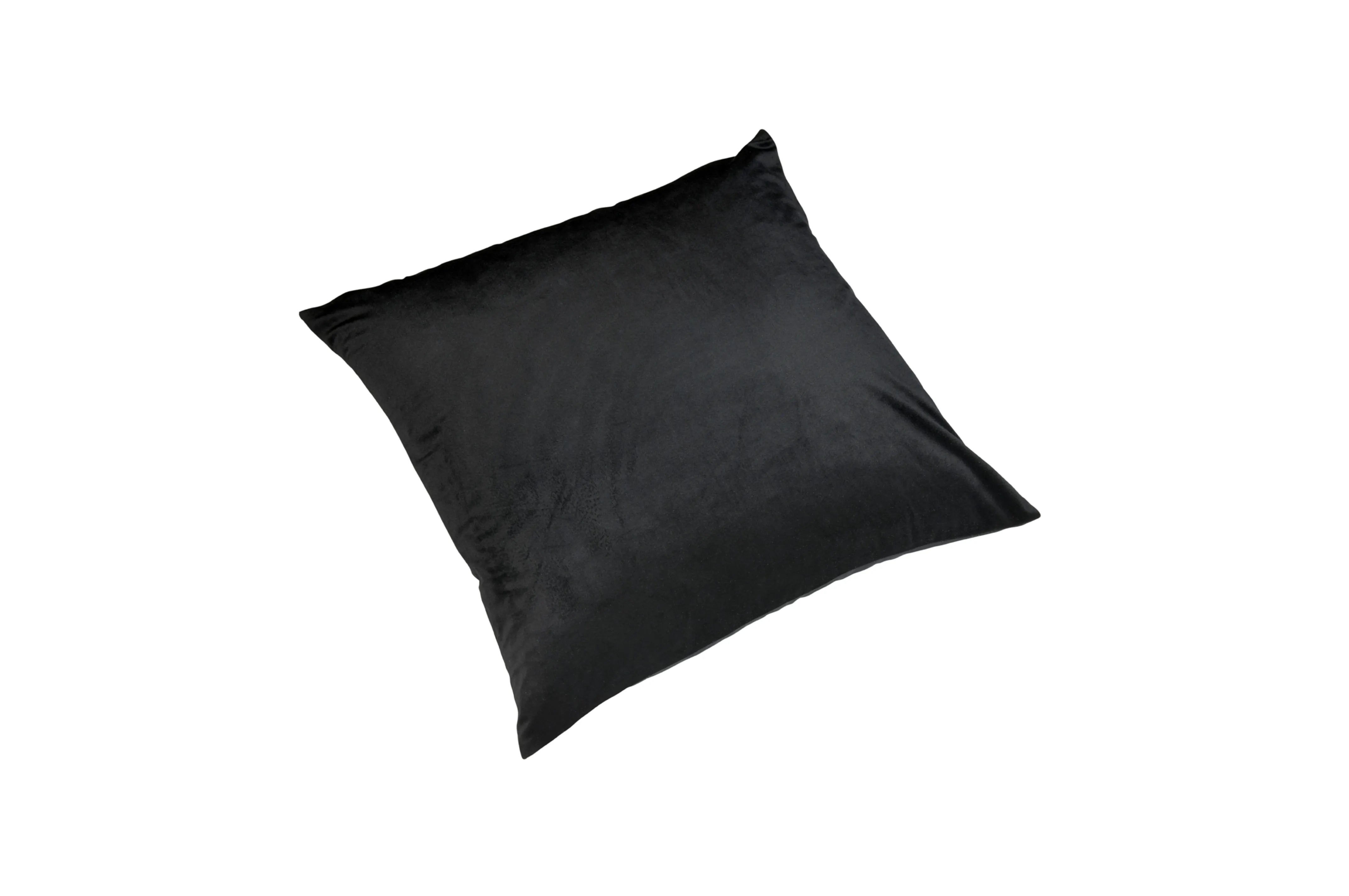 Pute 55cm x 55cm Velour Black Inkl. Dun/fjær innmat